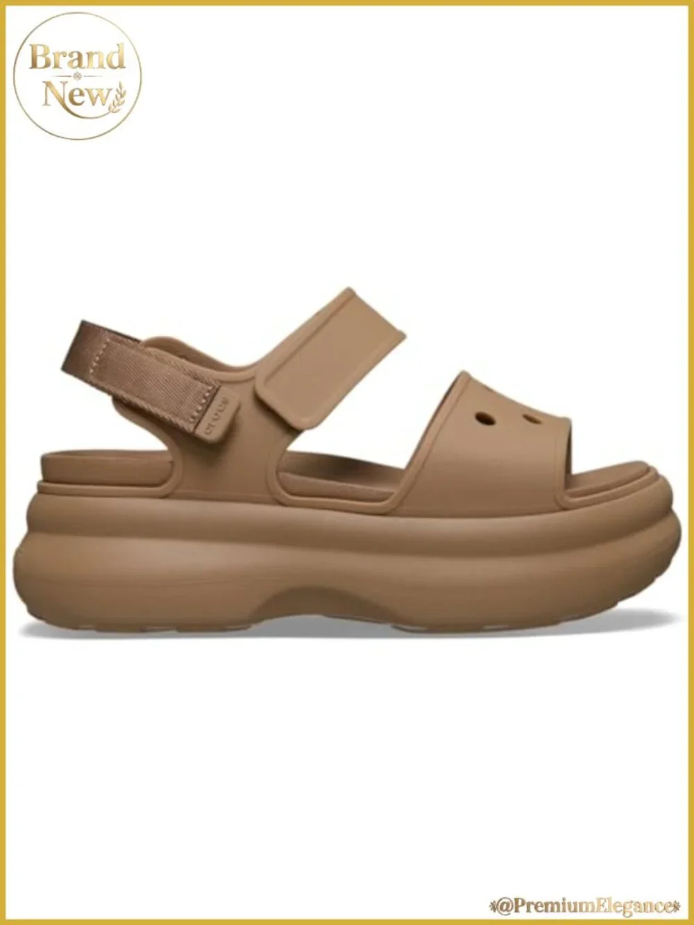 Crocs Soho Y Strap Platform Sandals EVA Hook-and-Loop Slide
